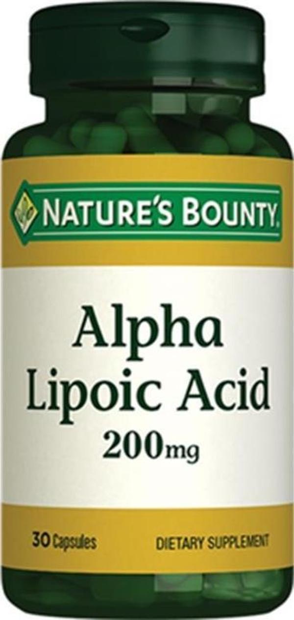 Nature's Bounty Alpha Lipoic Acid 200 mg 30 Kapsül - Image 1