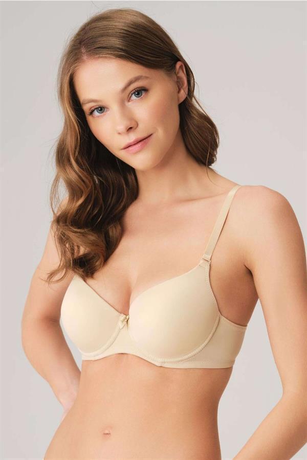 Anıl Balenli Destekli Dolgulu Askıları Çıkabilen Günlük Klasik T-Shirt Sütyeni - Image 1