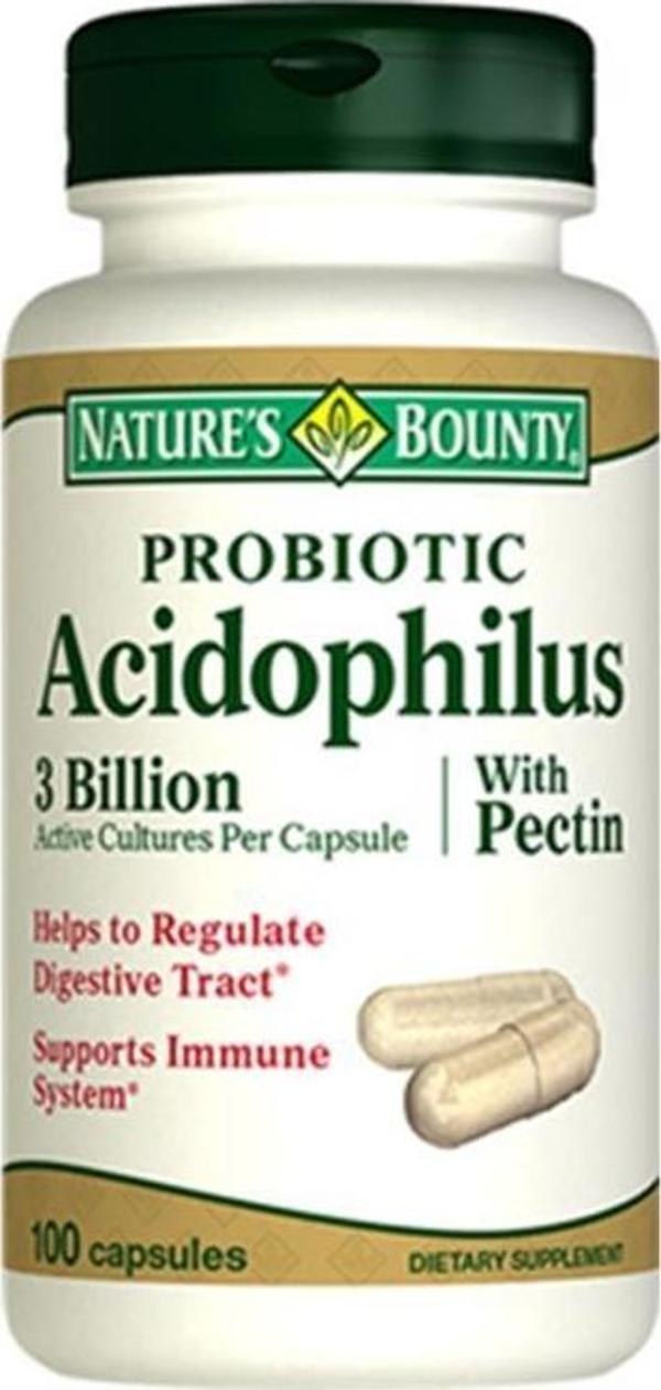 Nature's Bounty Probiotic Acidophilus 100 Kapsül - Image 1