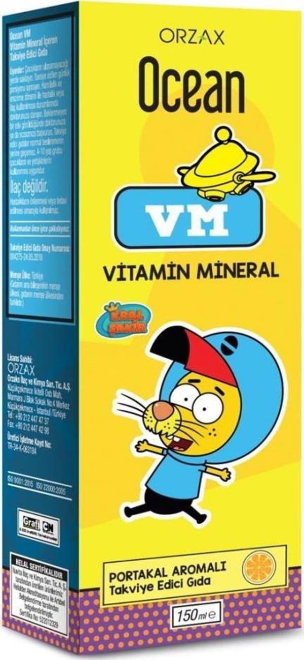 Ocean VM Portakal Aromalı Şurup Kral Şakir 150 ml - Image 1