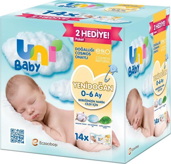 Uni Baby Yenidoğan Islak Mendil 14X40 Adet - Image 1
