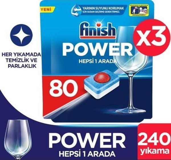 Finish Hepsi Bir Arada Bulaşık Makinesi Deterjanı Tableti 240(80x3) Yıkama - Image 1