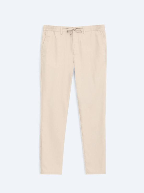 Vizon Düz Dokuma Jogging Fit Casual Pantolon - Image 1