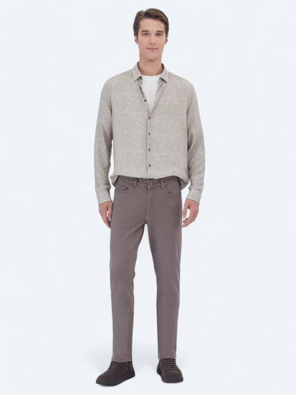 Vizon Slim Fit Denim Pamuk Karışımlı Pantolon - Image 1