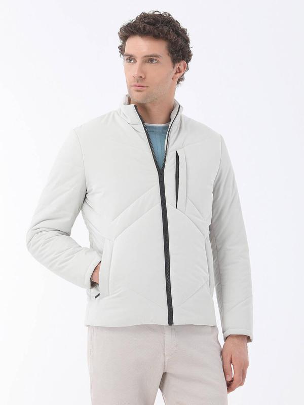 Taş Regular Fit Dik Yaka Casual Dokuma Mont - Image 1