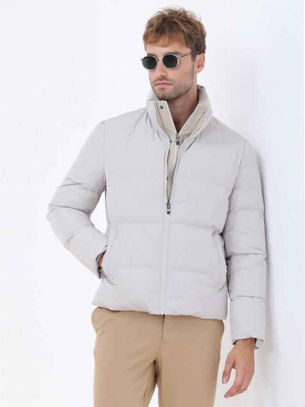 Taş Regular Fit Dik Yaka Casual Dokuma Mont - Image 1