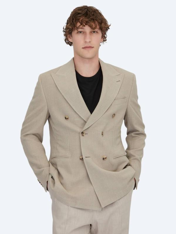 Vizon Desenli Comfort Fit Ceket - Image 1