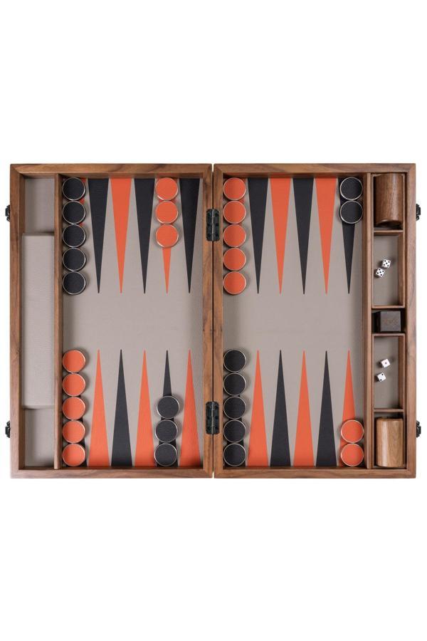 LÜKS DERİ - AHŞAP PROFESYONEL TAVLA TAKIMI - Image 1