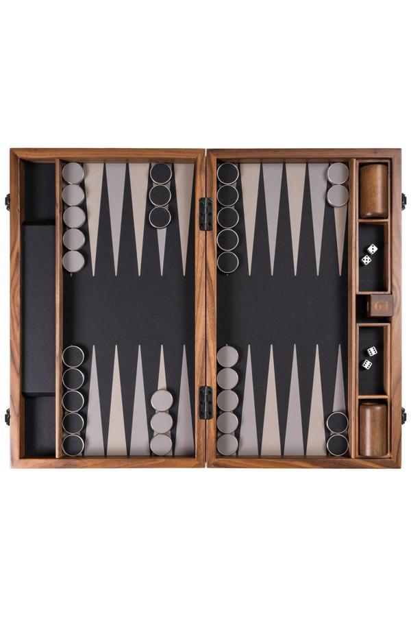 LÜKS DERİ - AHŞAP PROFESYONEL TAVLA TAKIMI - Image 1