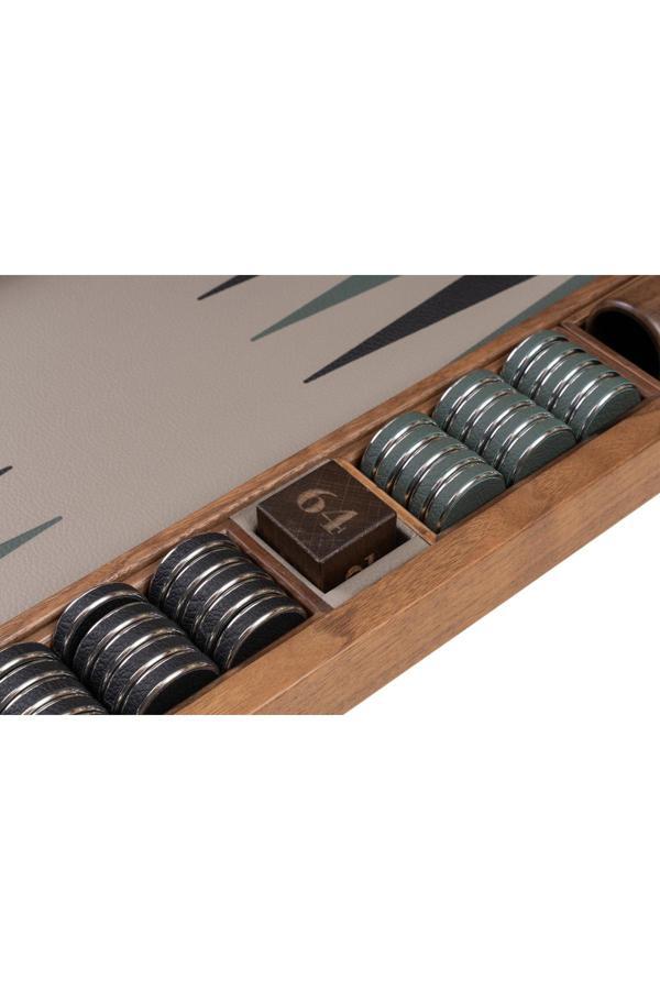 LÜKS DERİ - AHŞAP PROFESYONEL TAVLA TAKIMI - Image 1