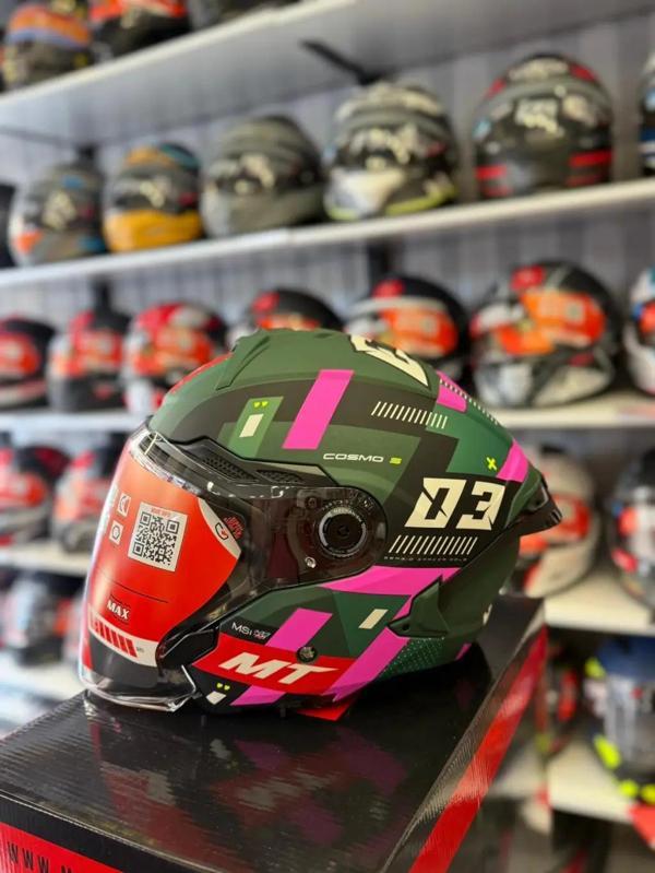 KASK MT COSMO SV SERGIO GARCIA D18 MAT PEMBE/YEŞİL - Image 1
