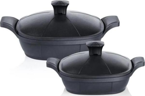 Schafer Felsen Yanmaz Yapışmaz Döküm 2Li Sahan Seti 18 + 22 Cm Siyah 1S2023-22007-SIY01 - Image 1