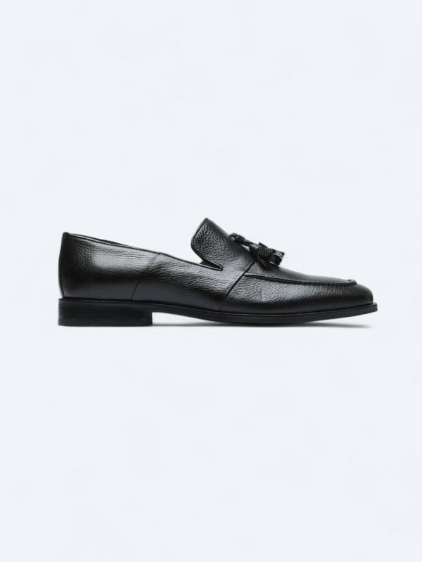 Siyah Deri Klasik Loafer - Image 1