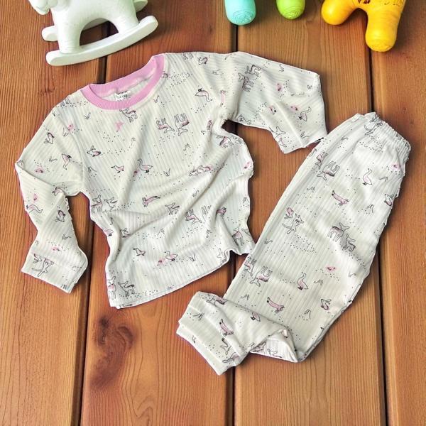 TAVŞAN BASKILI PİJAMA TAKIM - DİĞER MARKALAR - RZ0002 - Pembe - 5 Yaş - RZ0002-Pembe-5 Yaş Pembe - Image 1