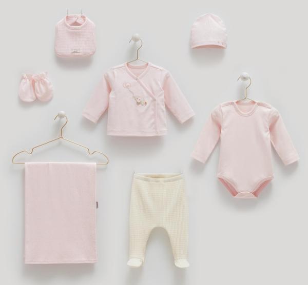 SOFT COLOUR 7Lİ HASTANE ÇIKIŞI - CARAMELL  - ZU1584 - Pembe - 0 - 3 Ay - ZU1584-Pembe-0 - 3 Ay Pembe - Image 1