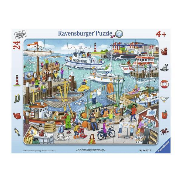 Ravensburger Çocuk Puzzle 24 Parça Limanda Bir Gün 61525 - Image 1