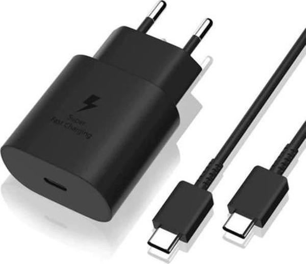 Sesatech Samsung Uyumlu UVA Galaxy Type-C To Type-C Hızlı Şarj Aleti Seti A30 A31 A32 S A50 A51 A52 A70 A71 A72 M31 M51 M52 Z Flip Fold  - Image 1