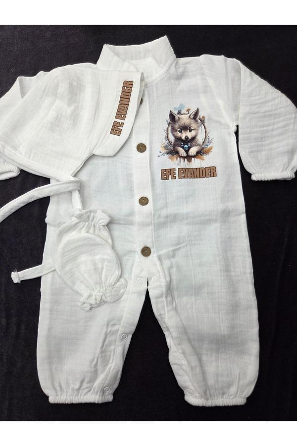 Lupi Kurt Temali Muslin İsimli Tulum Seti - Image 1