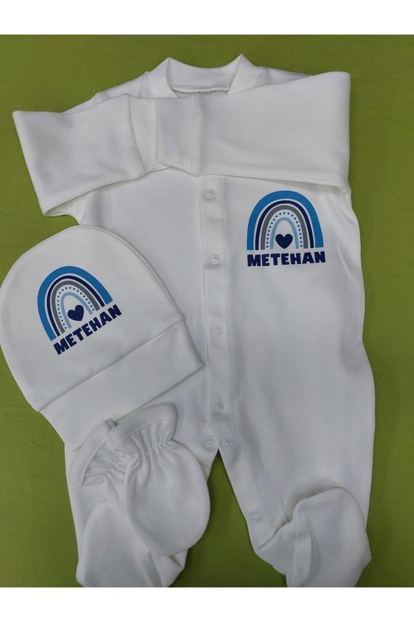 Lupi İsimli Bebek Tulumu Desenli Tulum Baskılı Hastane Çıkışı - Image 1