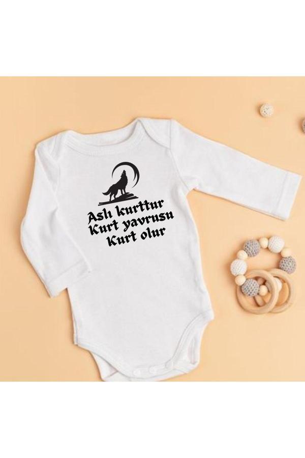 Lupi Yavru Kurt Temalı Kurt Temalı Bebek Kurt Baskılı - Image 1