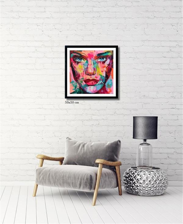 Çerçeveli Doku Efektli Tablo 50x50 cm - Image 1