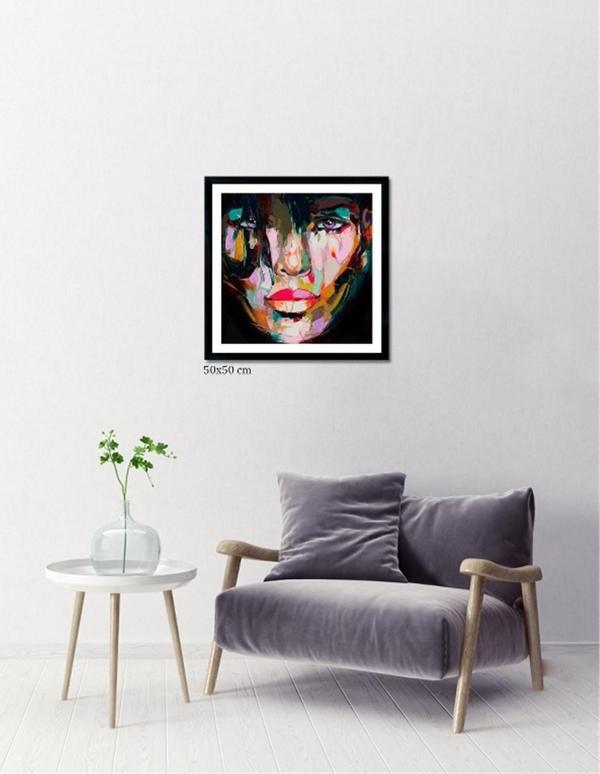 Çerçeveli Doku Efektli Tablo 50x50 cm - Image 1