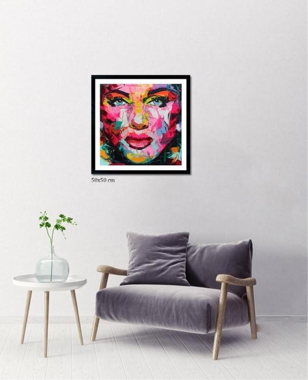 Çerçeveli Doku Efektli Tablo 50x50 cm - Image 1