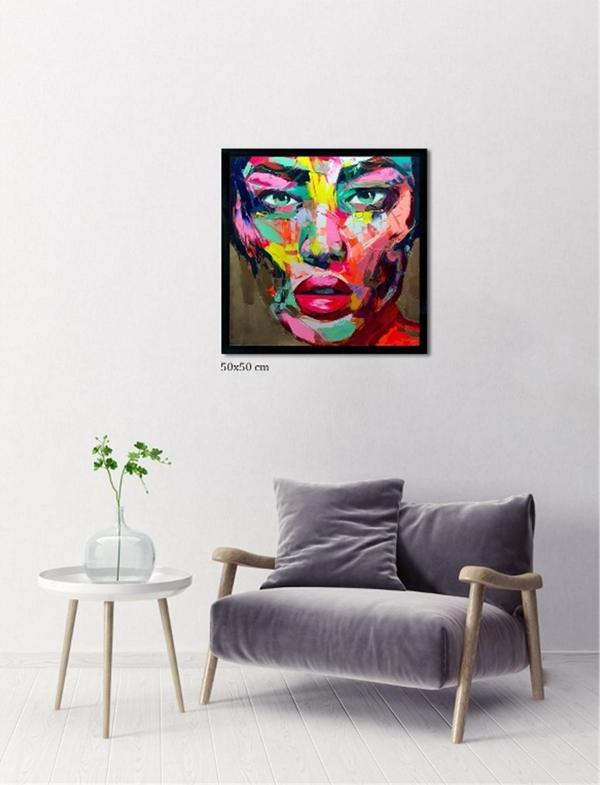 Çerçeveli Doku Efektli Tablo 50x50 cm - Image 1