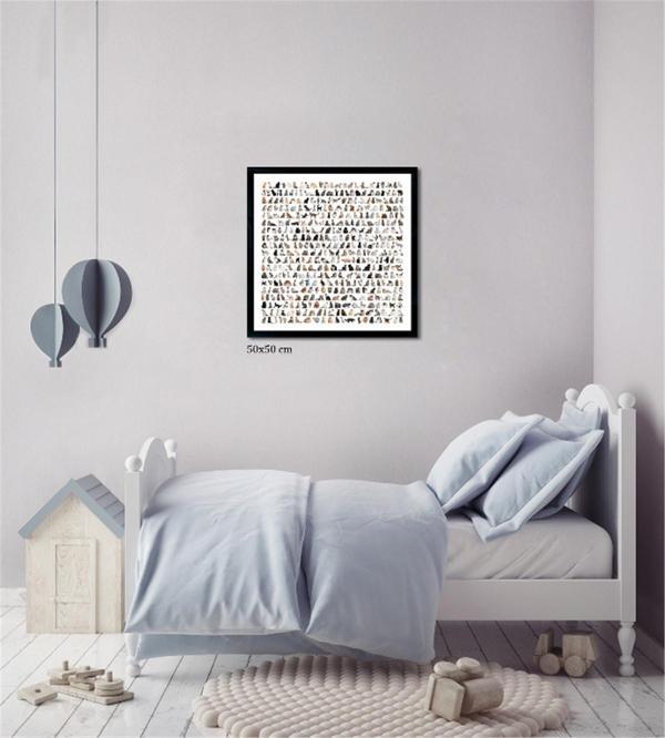 Çerçeveli Doku Efektli Tablo 50x50 cm - Image 1