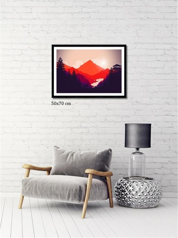 Çerçeveli Doku Efektli Tablo 70x50 cm - Image 1