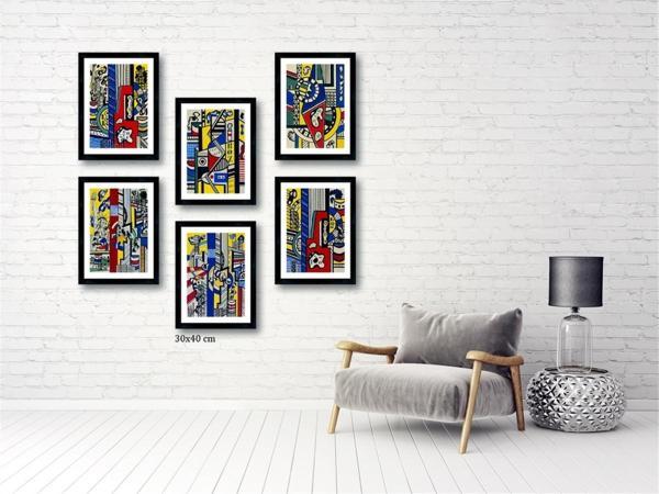 Çerçeveli Doku Efektli Tablo Seti 100x100 cm - Image 1