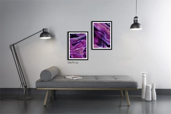 Çerçeveli Doku Efektli Tablo Seti 105x100 cm - Image 1