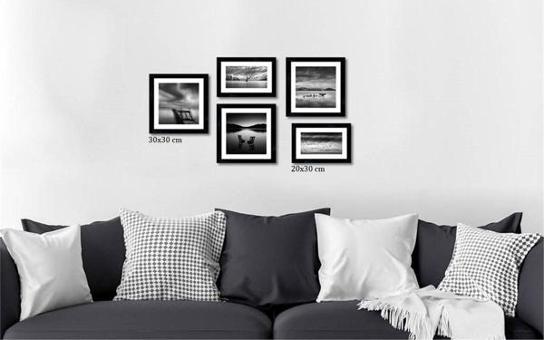 Çerçeveli Doku Efektli Tablo Seti 105x55 cm - Image 1