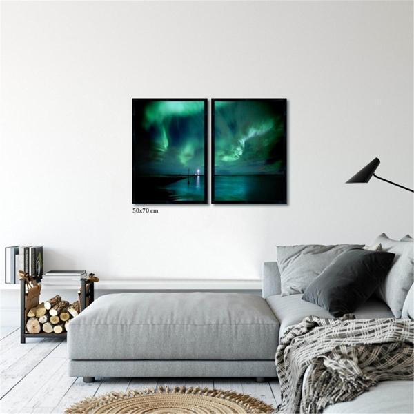 Çerçeveli Doku Efektli Tablo Seti 105x70 cm - Image 1