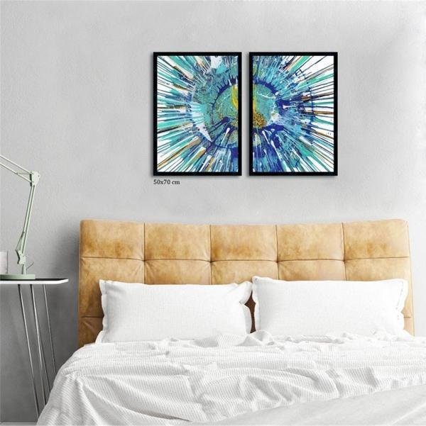 Çerçeveli Doku Efektli Tablo Seti 105x70 cm - Image 1
