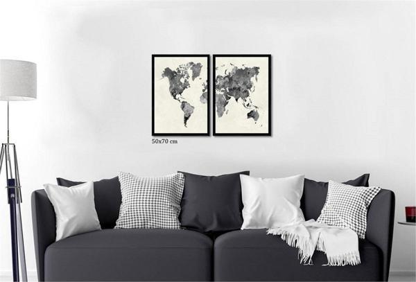 Çerçeveli Doku Efektli Tablo Seti 105x70 cm - Image 1