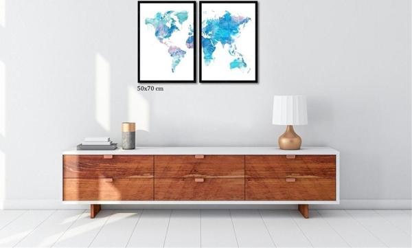 Çerçeveli Doku Efektli Tablo Seti 105x70 cm - Image 1
