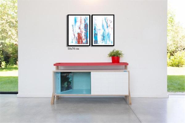 Çerçeveli Doku Efektli Tablo Seti 105x70 cm - Image 1