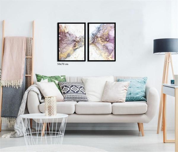 Çerçeveli Doku Efektli Tablo Seti 105x70 cm - Image 1