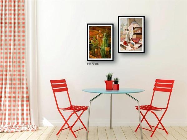 Çerçeveli Doku Efektli Tablo Seti 105x80 cm - Image 1