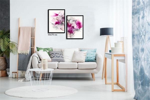 Çerçeveli Doku Efektli Tablo Seti 105x90 cm - Image 1
