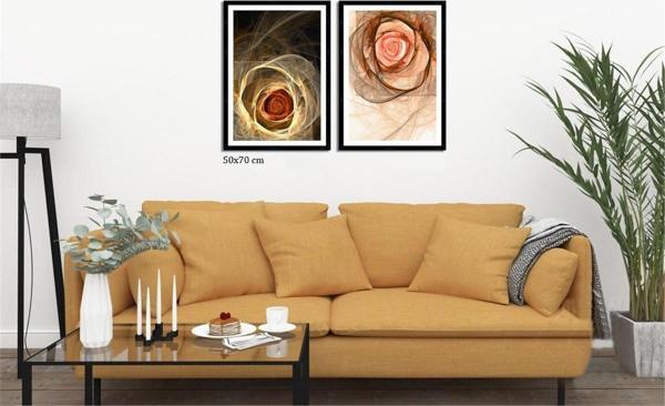 Çerçeveli Doku Efektli Tablo Seti 105x70 cm - Image 1