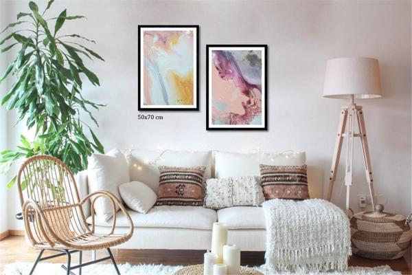 Çerçeveli Doku Efektli Tablo Seti 105x90 cm - Image 1