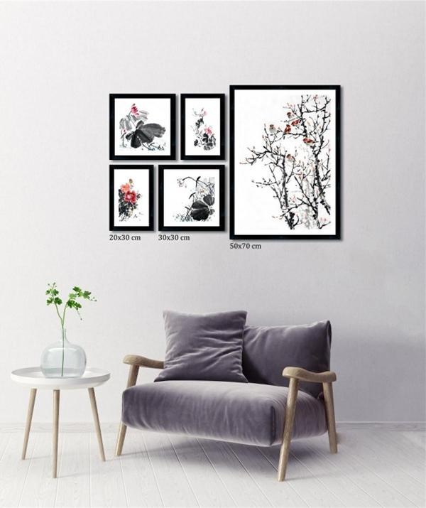 Çerçeveli Doku Efektli Tablo Seti 110x70 cm - Image 1
