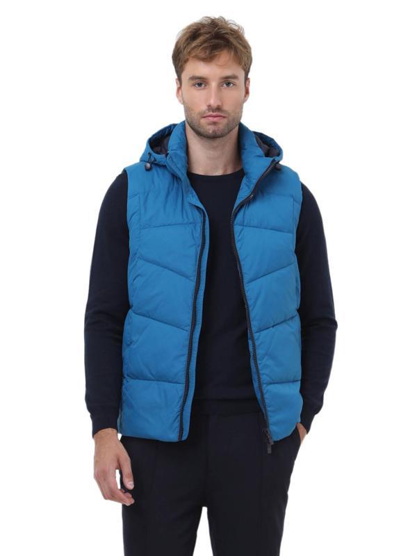 Saks Regular Fit Kapüşonlu Casual Dokuma Spor Yelek - Image 1