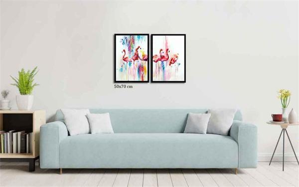 Çerçeveli Doku Efektli Tablo Seti 105x70 cm - Image 1