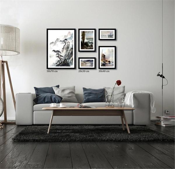 Çerçeveli Doku Efektli Tablo Seti 120x70 cm - Image 1