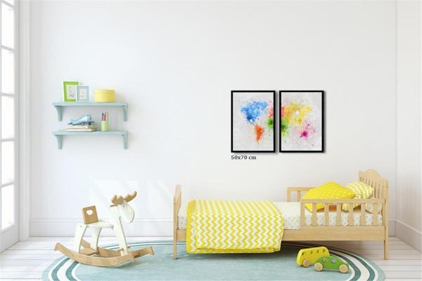 Çerçeveli Doku Efektli Tablo Seti 105x70 cm - Image 1