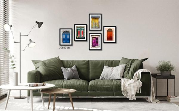 Çerçeveli Doku Efektli Tablo Seti 135x90 cm - Image 1