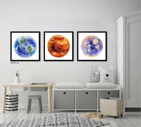Çerçeveli Doku Efektli Tablo Seti 160x50 cm - Image 1